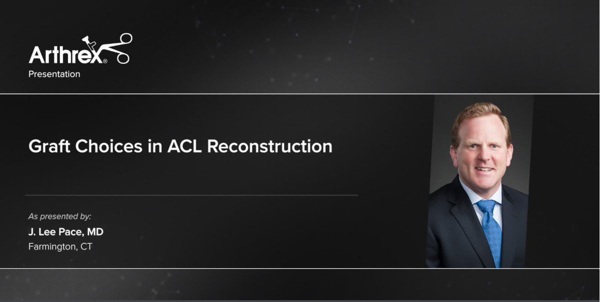 Could quadriceps tendon be the “Platinum Standard” graft choice? @LeePaceMD thinks so. This excellent talk takes a dive into graft harvest associated morbidity and why It's becoming clear quads tendon is moving from revision to primary option for many. https://lnkd.in/dvkgpa6