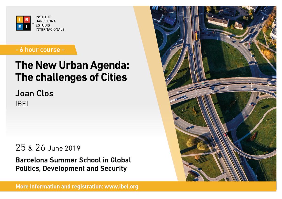 Our world &amp; societies have changed at a dizzying pace at the same time as the rate of #urbanization continues to grow.

Learn more about The #NewUrbanAgenda &amp; #cities' challenges at the #BCNSummerSchool19 course by <a href="/Joanclos/">Joan Clos</a>, IBEI Distinguished Fellow.

🔎 bit.ly/TheNewUrbanAge…