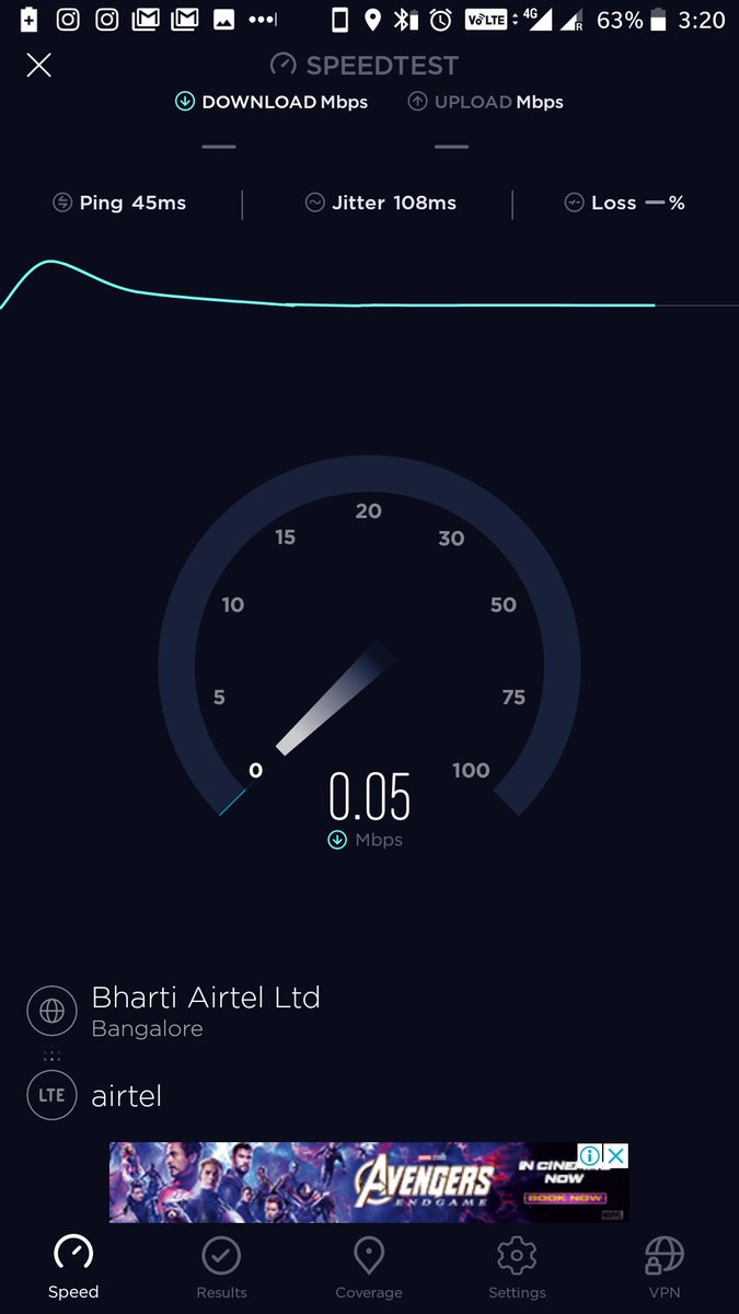 krishsyk's tweet photo. @Airtel_Presence pathetic service over all. Fighting for network in my area as it is not working at all. You can see in below pics of speed test where it doesn't even start. You can check as gradually downgrade my services with Airtel. Worst part after paying so much u get nothng https://t.co/384NoDrjCD