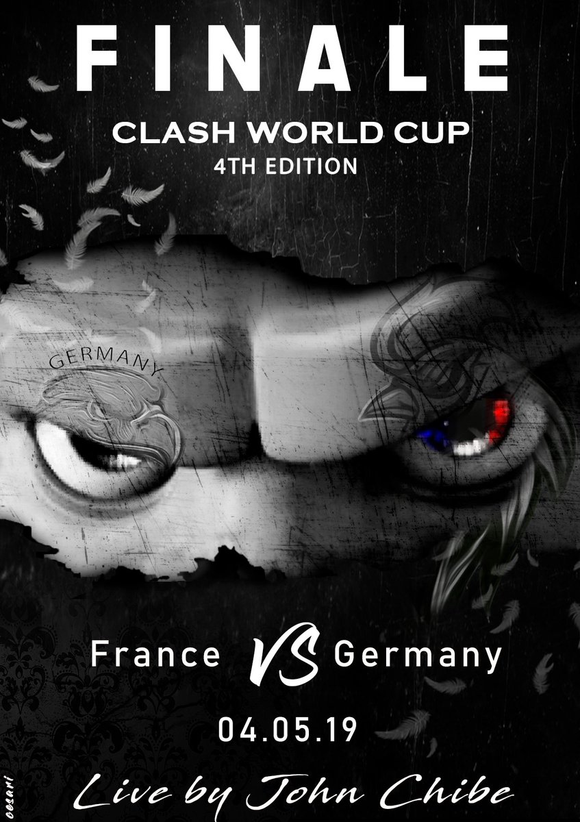 ⏱ Vous l'attendiez! 
Après une magnifique demi-finale de l'équipe de France Clash of Clans contre le Japon, Il est maintenant l'heure de décrocher le titre de Champion du monde CWC, samedi 4 Mai à 21h pour la Grande Finale
🇲🇫 France - Allemagne 🇩🇪
youtu.be/A-oQNrrLwxw