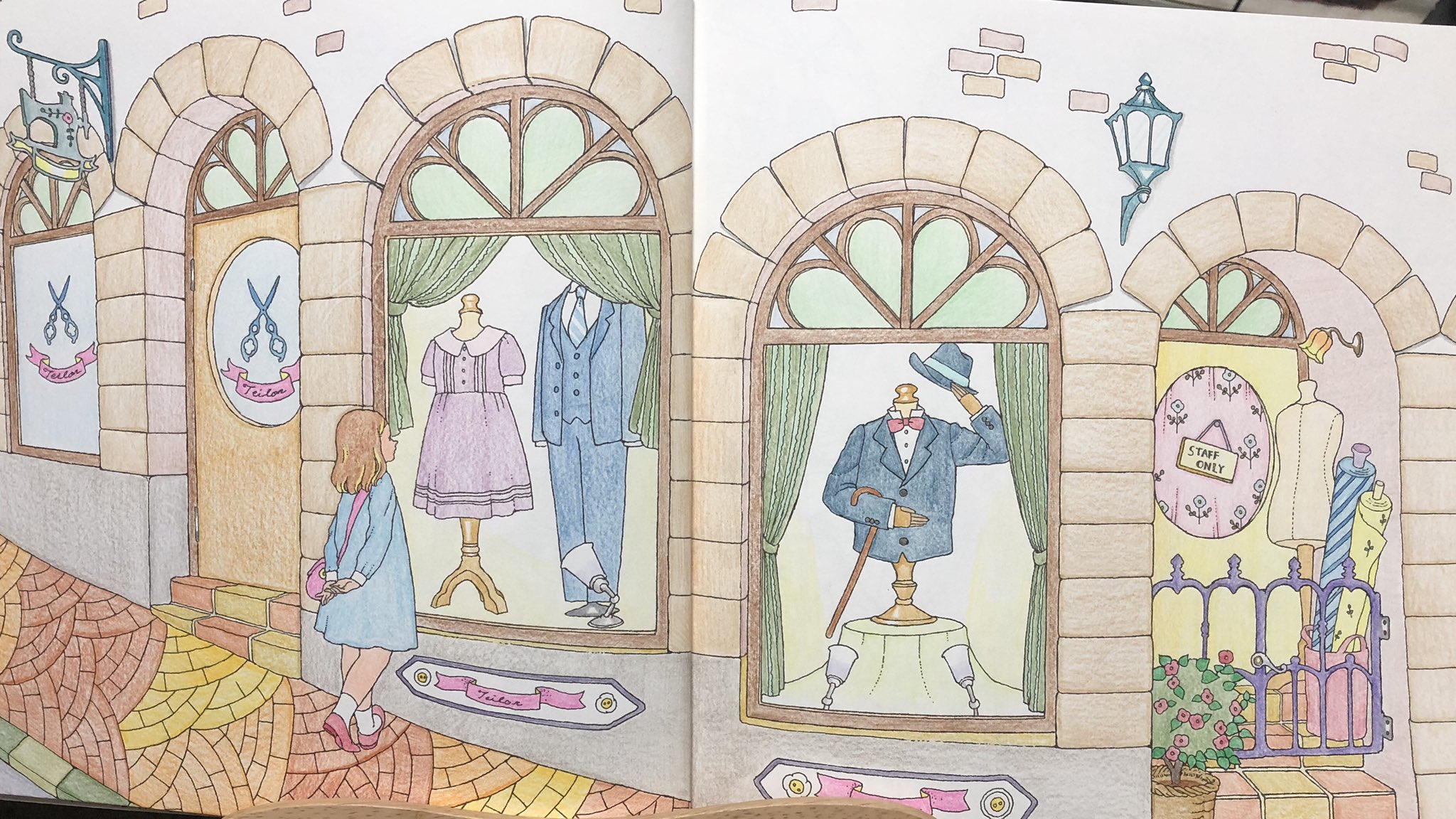 すず 憧れのお店屋さん 井田千秋 色鉛筆 大人の塗り絵 T Co Nycqkznzyb Twitter