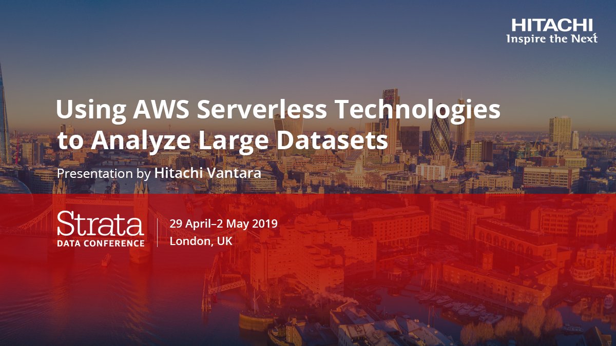 Get an overview of the latest #bigdata and #ML serverless technologies from #AWS with Dr. Krishnan from <a href="/HitachiVantara/">Hitachi Vantara</a> at #StrataData London on April 30, 2019: htchivantara.is/2SOUbsE