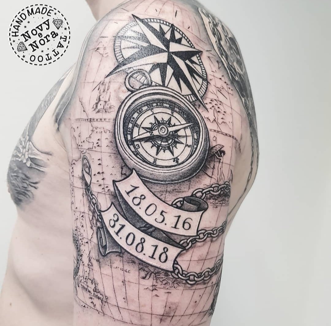 Compass Tattoo Vector Art, Icons, and Graphics for Free Download