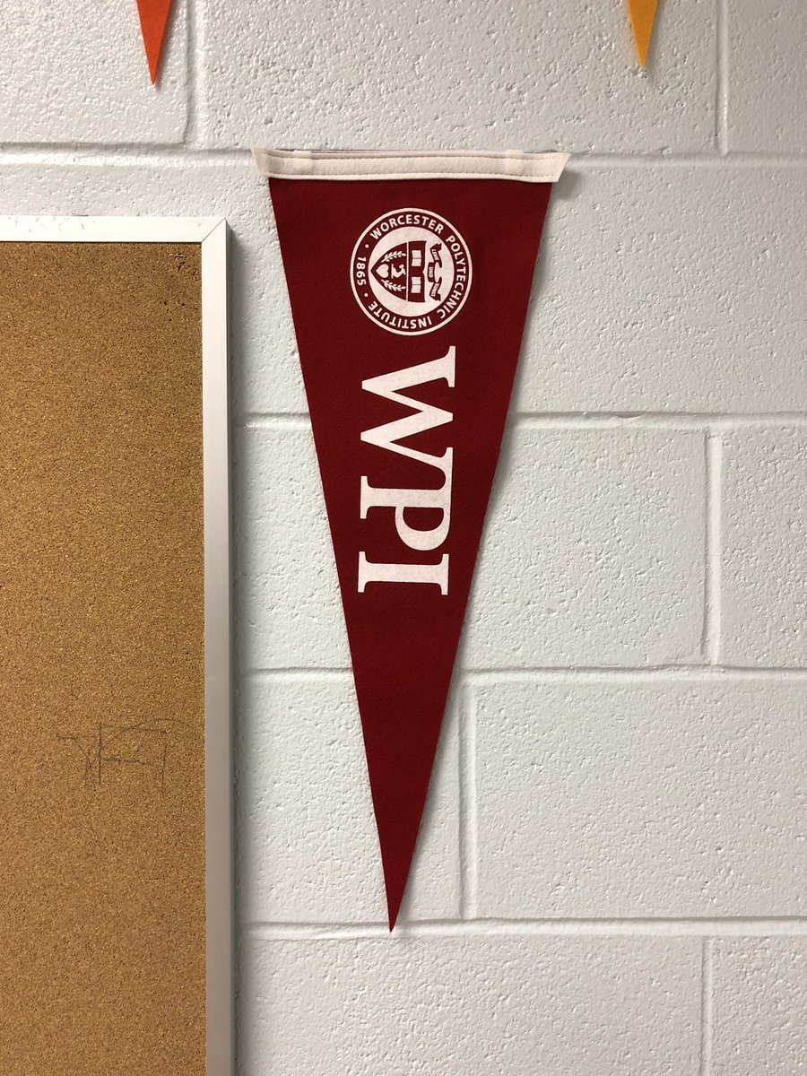 Hey Adam M.: Congrats on your acceptance to the Worcester Polytechnic Institute in Worcester, Mass.!  Thanks for bringing in a pennant, and have a wicked good time this fall.