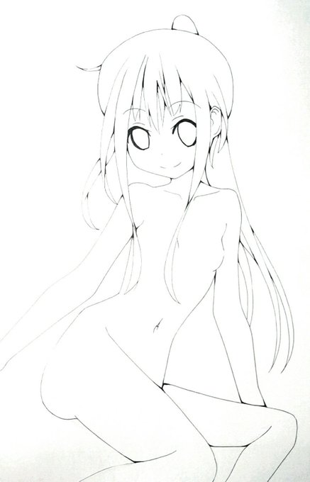 文月ちゃん線画です～～ 