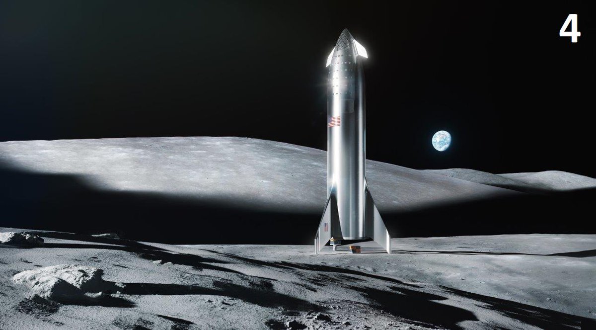 Starship on the moon