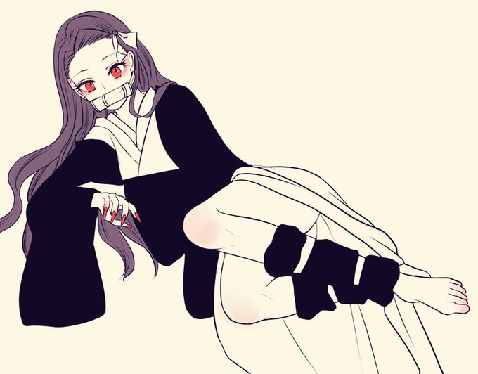 tsugumi🍒さんがTwitterに投稿した竈門禰豆子(鬼滅の刃)のイラスト。
