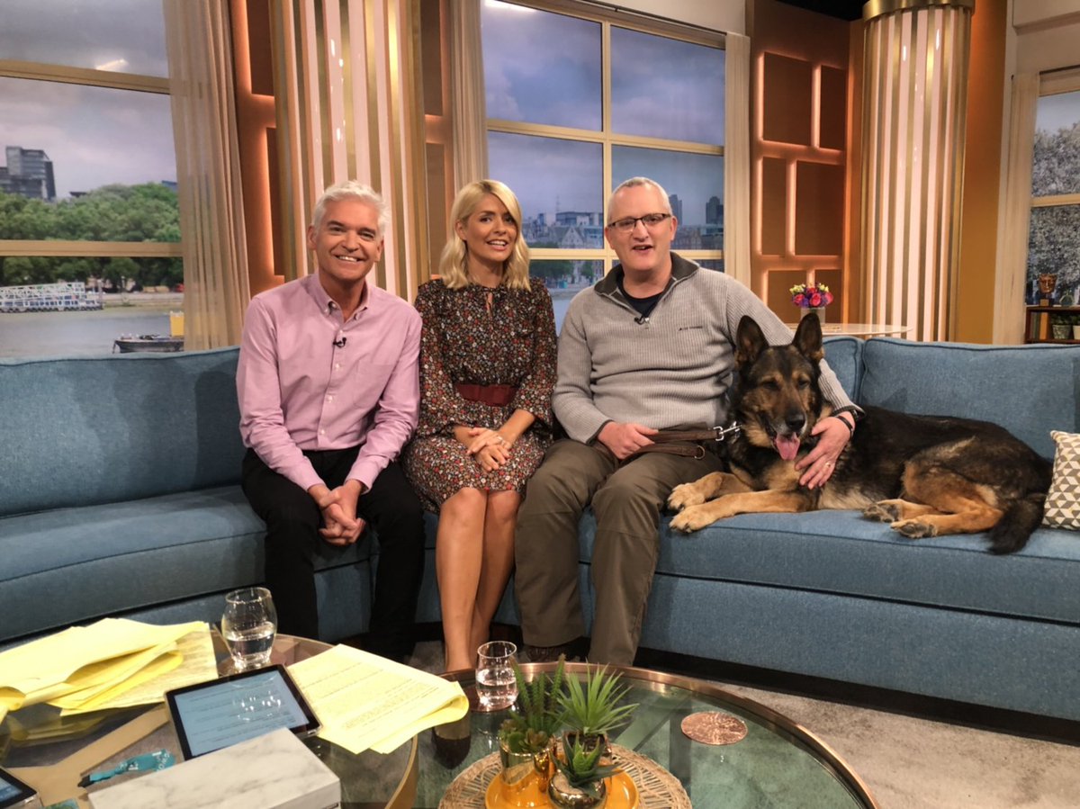 K9Finn's tweet photo. Did I do ok? Dad was happy that I sat still and didn’t bark at the presenters on @thismorning 🐾 #BGT #FinnsGotTalent https://t.co/Tp6f0dAO44