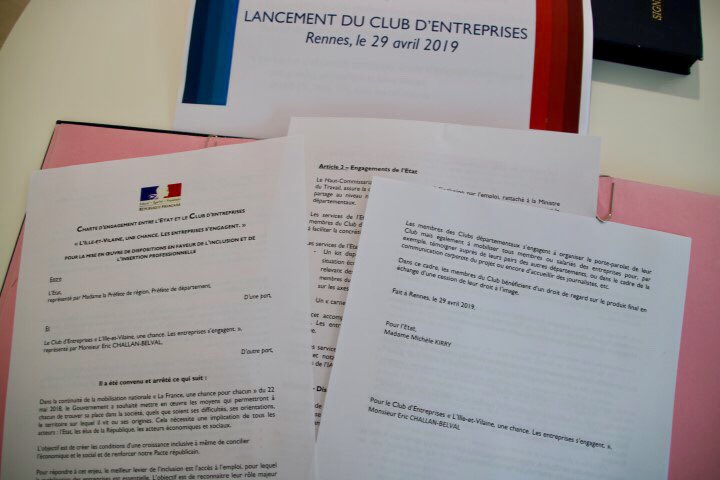 #LaFranceUneChance 🇫🇷 Lancement ce matin à #Rennes du club d'entreprises "L’#IlleetVilaine, une chance. Les entreprises s'engagent !". Plus de 90 entreprises et réseaux mobilisés en faveur d’une croissance inclusive et de l’#emploi ! 👉 bit.ly/2XSo0aA
