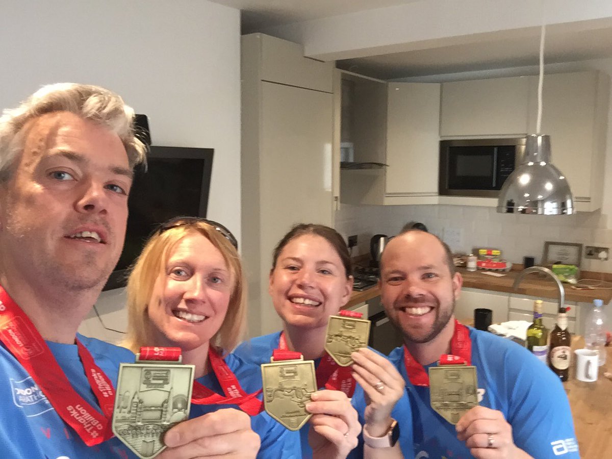 NickyAstle84's tweet photo. First ever marathon @LondonMarathon complete. Thought I’d hate it but what a crowd. It’s now my favourite run ever. Still pushing towards my target for a small local charity in need of support #LondonMarathon19 #Sheffield https://t.co/qaRuLM8CoW https://t.co/vb5mW7FFbM