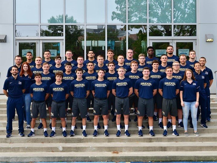 GoDragonsAD's tweet photo. Super excited to have our own @DrexelWrestling score the nation’s highest GPA at 3.63, as announced by the National Wrestling Coaches Association. Drexel also had five Dragons named Scholar All-Americans by the NWCA. On and off the mat those Dragons get it done. Impressive! https://t.co/L8EJYTTnay