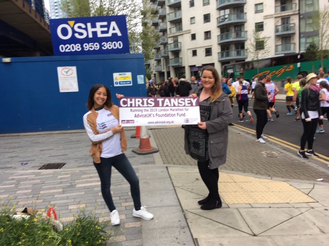 AdviceUK's tweet photo. A massive congratulations to Chris Tansey for completing the 2019 London Marathon yesterday for the @AdviceUK Foundation fund in 5.01 and a BIG THANK YOU from AdviceUK CEO Steve Johnson and all AdviceUK https://t.co/YDQQTSHOYx #AUKFoundationFund #AUKRunning4U #LondonMarathon2019 https://t.co/nKPXJZm23n