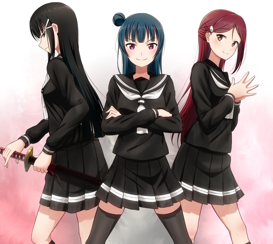 #平成最後に自分の代表作を貼る
帯刀ダイヤ、つり目トリオ、黒棺善子、よしりこ 