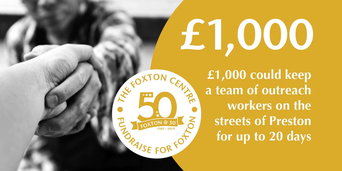 Whilst it might seem a lot, did you know that £1,000 can keep a team of outreach workers on the streets of Preston for up to 20 days!