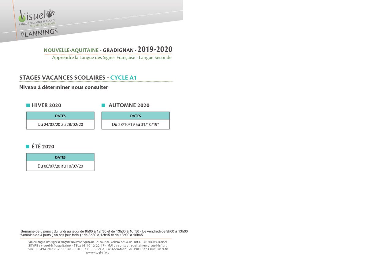 Nouveaux plannings de formations 2019-2019 sont là... N'hésitez pas à les consulter
#formation #langue #apprentissage #découverte #accessibilité #CPF #communication #metierdavenir #certification #CCLSF #centredeformation #gradignan #nouvelleaquitaine #languedessignes