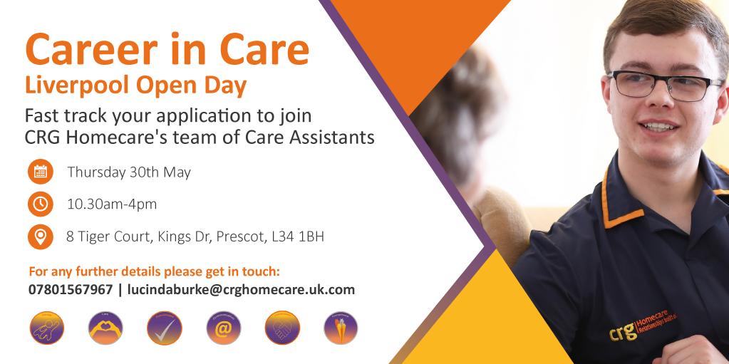 CastlerockRG's tweet photo. Are you seeking a role in care or looking to find out more about the roles we offer? If so, come and meet our team in our Liverpool office on the 30th May! For further details, contact us on 07801567967 https://t.co/pYET82bcv1