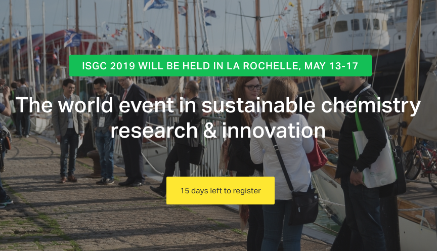 #greenchemistry the scientific program of ISGC is on line isgc-symposium.com 
15 days left to register &amp; participate in the world event dedicated to sustainable chemistry research / innovation