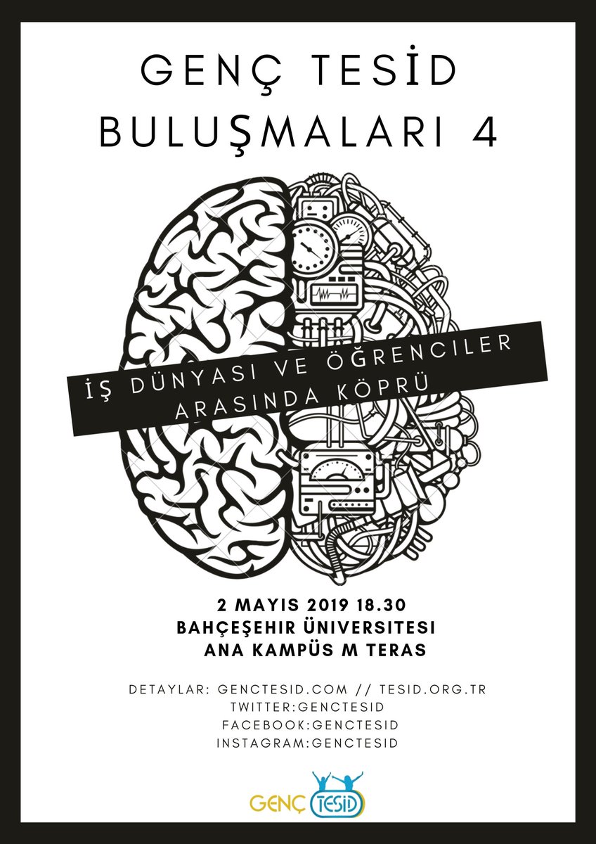 genctesid's tweet photo. Genç TESİD Buluşmaları etkinliğimizin 4'üncüsü Bahçeşehir Üniversitesi M terasta gerçekleşecek. Sen de sektörün dev şirketlerinin yöneticileri ile geleceğin, IoT ve mezun sonrası hakkında fikir almak istiyorsan bu etkinlik tam sana göre.

Başvuru için:
https://t.co/LhAdDy9bdb https://t.co/ROugpp5snM