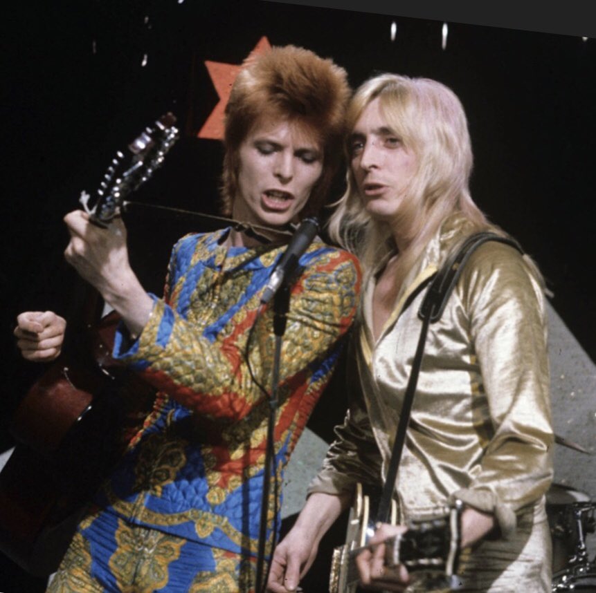 We miss Ronno every day... He was a big inspiration to us as you all know xo SATD #MickRonson #DavidBowie #glamrock #rocknroll #guitar #guitarhero