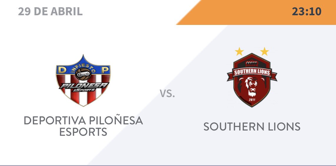 🏆| <a href="/VFOspain_ps/">VFOspain PS</a> 

🆚| <a href="/eSportsSTL/">[STL]Southern Lions</a> 

⏰| 23:10 🏠 

🔴⚪️ #123Piloñesa #avanti <a href="/InfiestoeSports/">Dxtiva Piloñesa eSports</a>