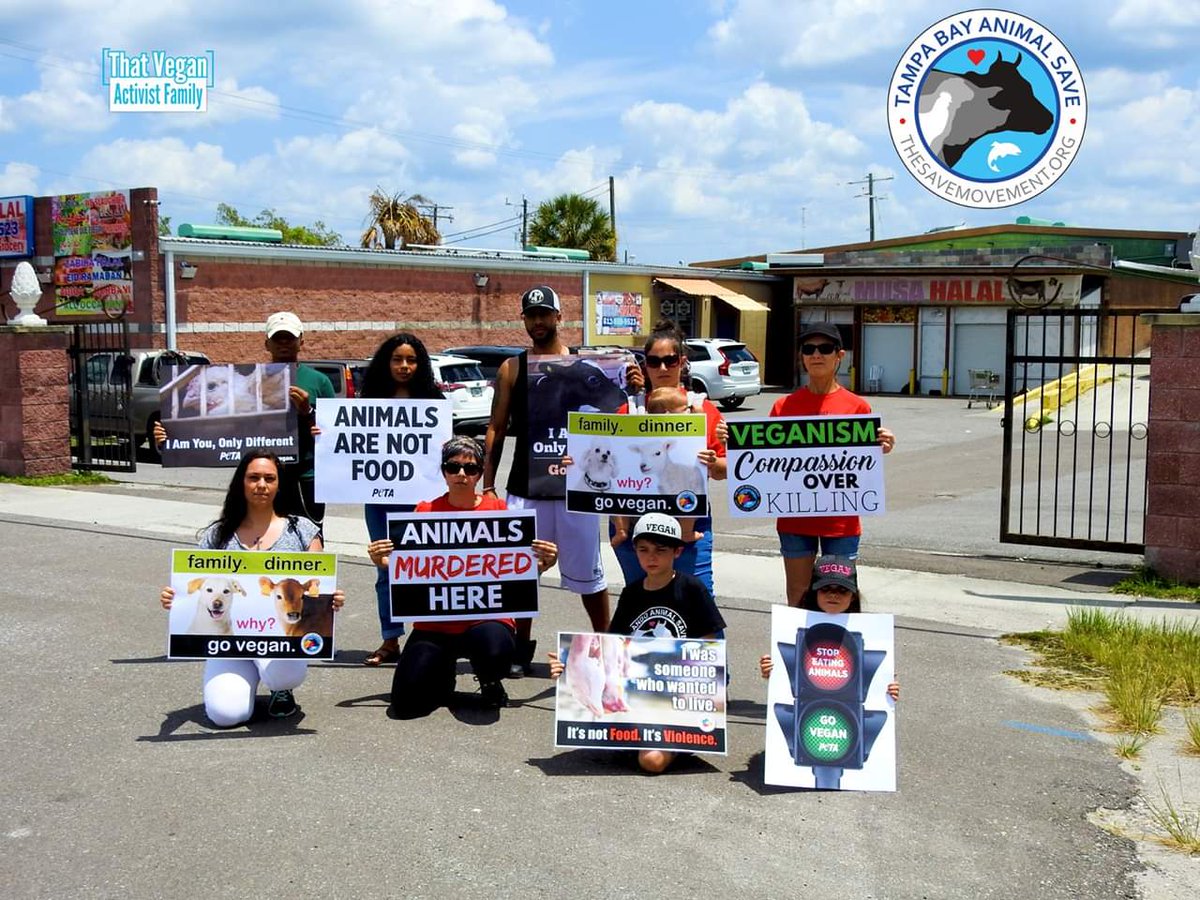 #Vigil at #Halal #Slaughterhouse  in #Tampa #Florida. Look the victims in the eyes. 
@thesavemovement 
#vegan #AnimalRights #animalliberation #BearingWitness #govegan
