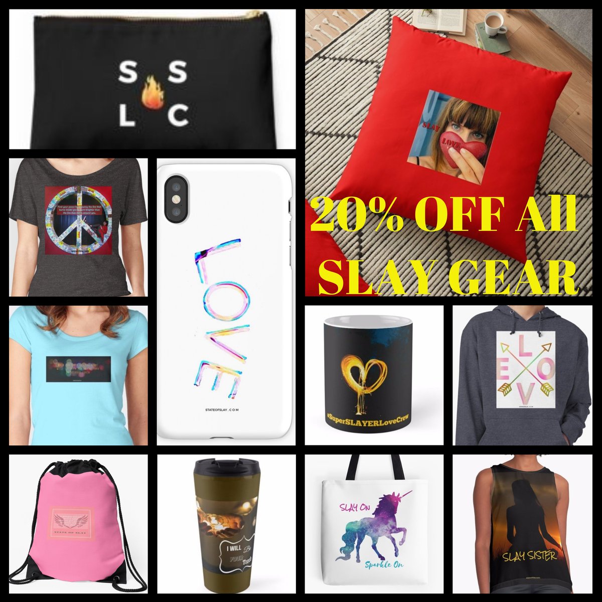 state_of_slay's tweet photo. Hey SLAYERS! Need to SLAY this #MothersDay? Re-mom-ber: Mother’s Day is coming. Use WINNER and order now to get 20% off all SLAY GEAR today only. #SlayOn #SlaySale #ShopSaveSlay https://t.co/RBQaZ3RGIO https://t.co/O5PkLNocNg