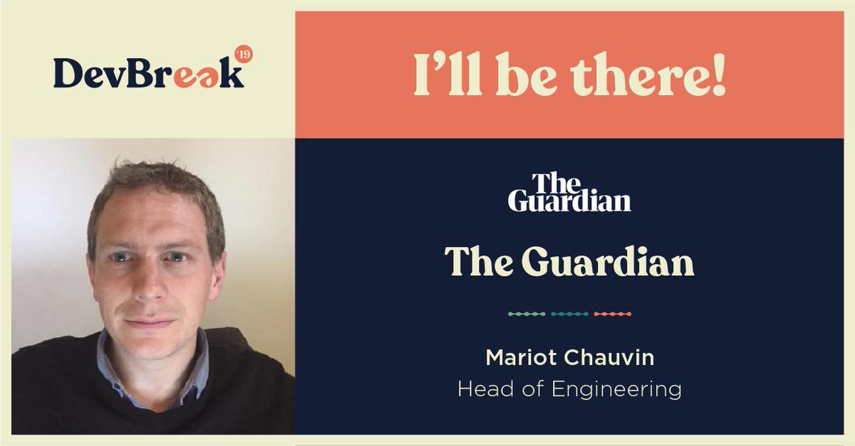 DevBreak21's tweet image. How is #tech impacting the most traditional industries? @guardian&apos;s Head of Engineering @mchv, joins us at #DevBreak to discuss how one #London&apos;s 🇬🇧 largest online newspapers has adapted to the new ways in which readers are choosing to consume news 📰 bit.ly/2UNxxxE