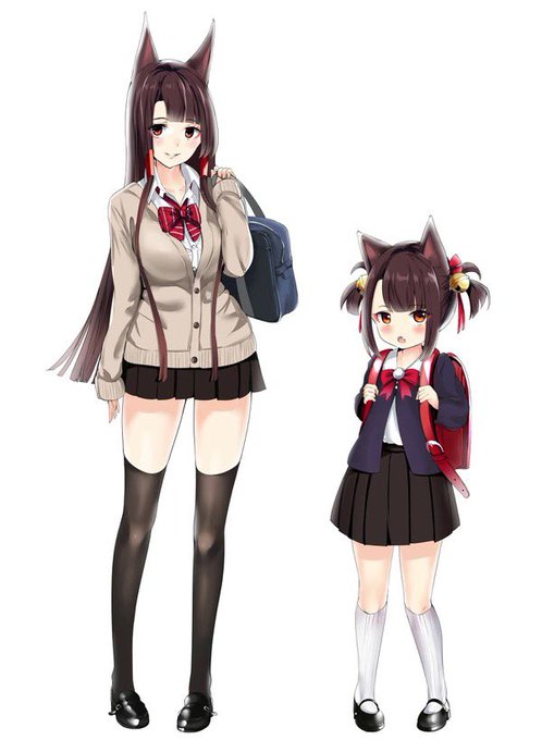 赤城先輩とその妹赤城ちゃん(設定)
制服赤城を刮目せよ
#アズールレーン 