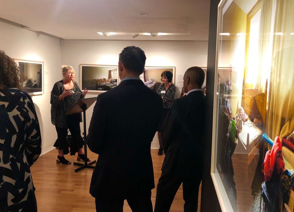 SHSorguk's tweet photo. Our Chief Exec, Jaine Stannard, begins today’s talks: “We’re really pleased to work with the @ChildhoodTrust and are proud to have contributed to this fantastic, thought-provoking exhibition” #BedroomsOfLondon https://t.co/UgT6M0XBNI