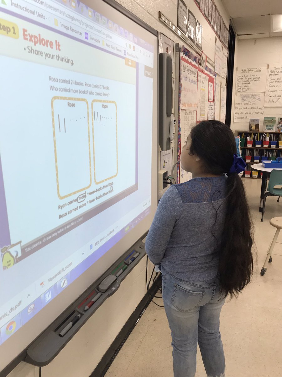 Ss explored &amp; shared work identifying and comparing numbers w/ <a href="/Seesaw/">Seesaw</a>. Ss explored writing sentences to compare w/<a href="/PearDeck/">Pear Deck Learning</a>. #eeslearnandlead
