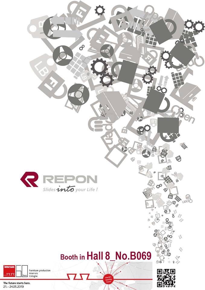 REPON70620654's tweet photo. 2019 Interzum Köln will start soon from 21.-24.05.2019. REPON will see you in Hall 8 and NO. B069. We are looking forward to interesting discussions about slides with you.
#REPON
#interzumKOLN2019
#Hall8_NoB069 https://t.co/fbclbkmx14