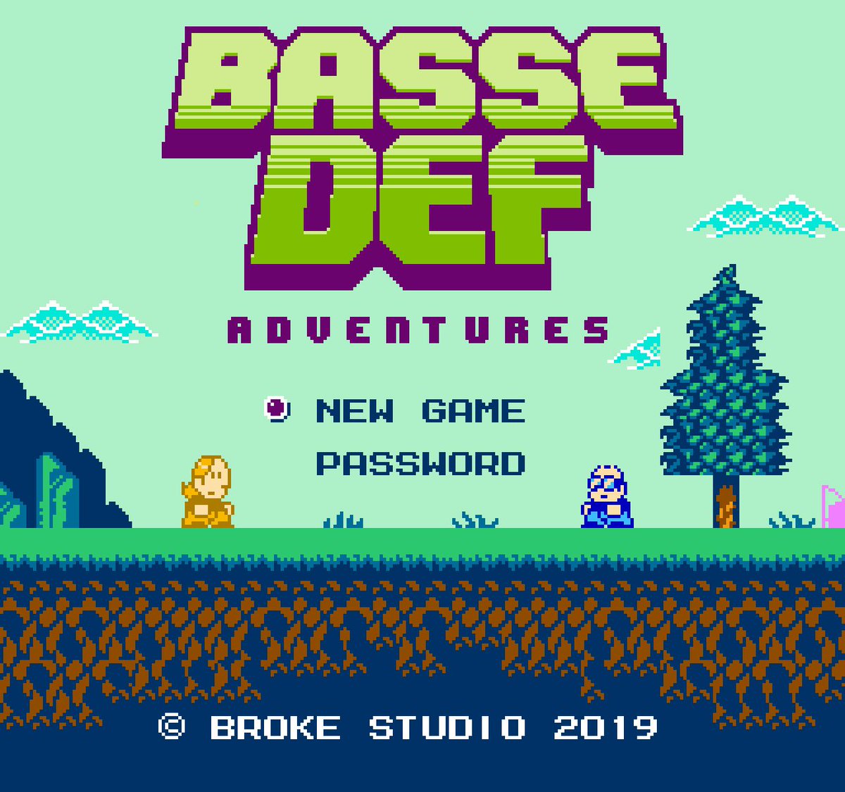 omakebooks's tweet photo. Tadam, le 2 mai, début des précommandes pour notre Omaké Games #2 ! Il s'agira de #BasseDefAdventures, l'adaptation sur cartouche NES de la BD du génial @jibe_ L'écran titre pour vous faire patienter... :) https://t.co/hGyvzIUBeV