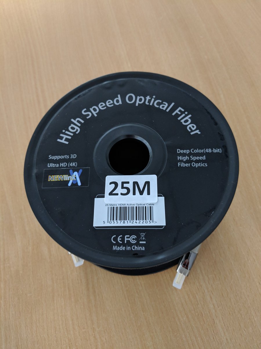 Now in stock we have 4K certified active fibre HDMI leads in 25M, 30M and 50M lengths!

peatswholesale.ie/25-Mtr-Active-…