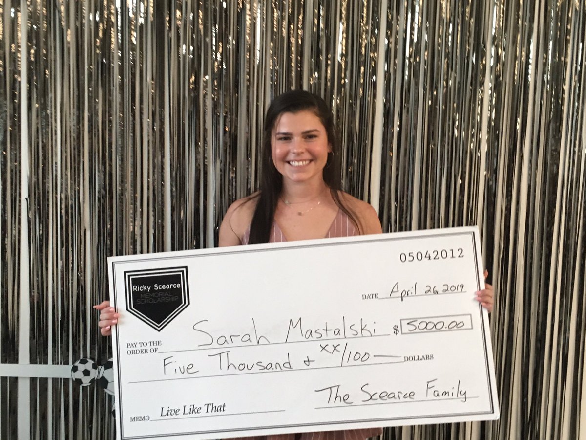 GirlsSoccerTHS's tweet photo. Congrats to Sarah for being awarded the Ricky Scearce Memorial Scholarship this past Friday! https://t.co/u8nFchXk3n