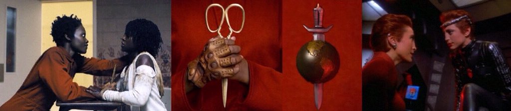 PrimeContinuity's tweet image. The twisted doppelgänger is common in the genre of Horror, the word doppelganger is German and literally means double walker — as in a ghost or shadow of yourself. DCcomics and StarTrek have added two other terms for the same meaning, Bizarro version and Mirror version #UsMovie✂️