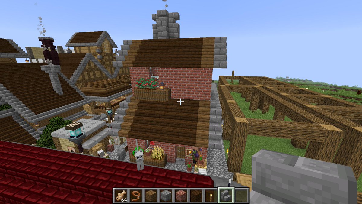 はじめ人間オクタゴン 久々にバニラで建築練習 D レンガ 村人住宅 めっちゃ難しい やっぱり影ｍｏｄって偉大だなぁと再確認しました バニラも建築も頑張ろ マインクラフト マイクラ お試し版ワールド 建築練習