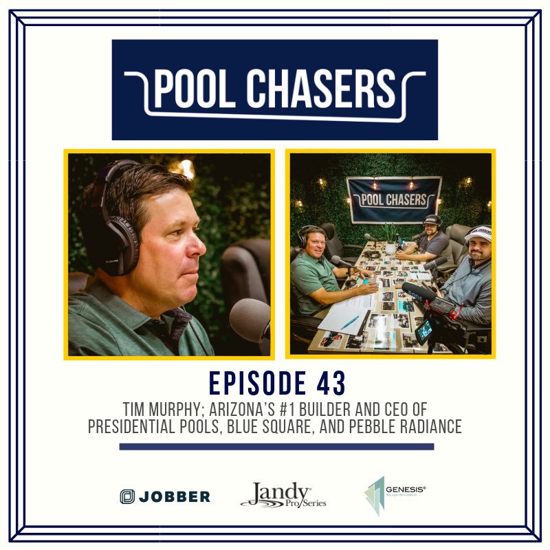 poolchasers's tweet image. 🎧🎤 Episode 43: Tim Murphy: Arizona’s #1 Builder &amp;amp; CEO of Presidential Pools, Blue Square, &amp;amp; Pebble Radiance. @PresPools 

LISTEN HERE: bit.ly/2ZI9Yu1

#PoolChasers #Podcast #PresidentialPools #PoolBuilder #GilbertArizona #SwimmingPool