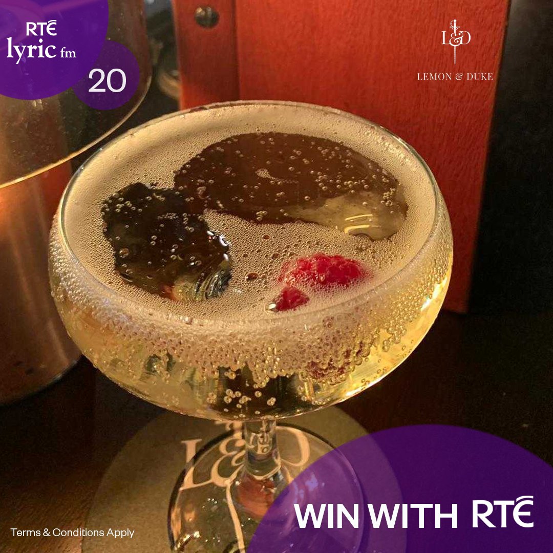 In celebration of #Lyric20 Win a Voucher for a delicious Sunday afternoon brunch and prosecco for 2 people at the stylish and sophisticated <a href="/LemonAndDuke/">Lemon & Duke</a> just off Grafton Street, Dublin. To enter follow <a href="/rte/">RTÉ</a> &amp; tweet with #Lyric20. Competition closes 3/05/19 T&amp;C’s apply. Over 18s.