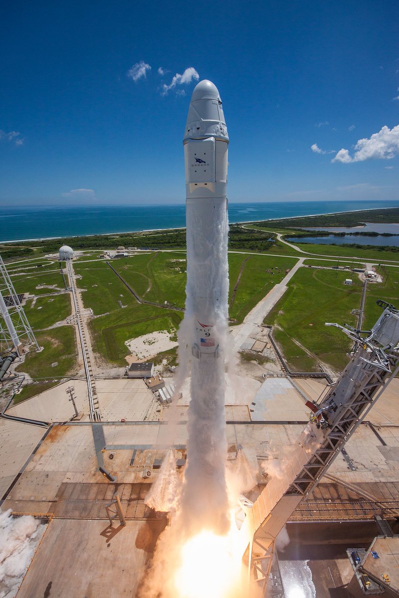 flatoday_jdean's tweet photo. SpaceX's #CRS17 mission features new Falcon 9 booster and "flight-proven" Dragon that flew to ISS on CRS-12, launched August 2017 (SpaceX photo). https://t.co/tjBzAbvES0