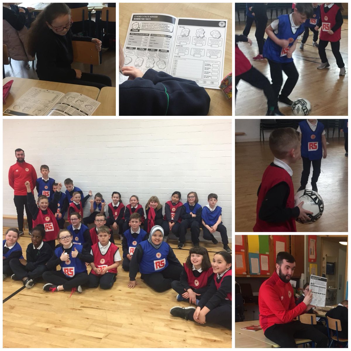 Fantastic work happening in 3rd class with David Morrissey from <a href="/stpatsfc/">St Patrick's Athletic FC</a> in the Saints and Scholars programme here in Inchicore N.S. integrating maths and sport 👏🏻👏🏻👏🏻👏🏻