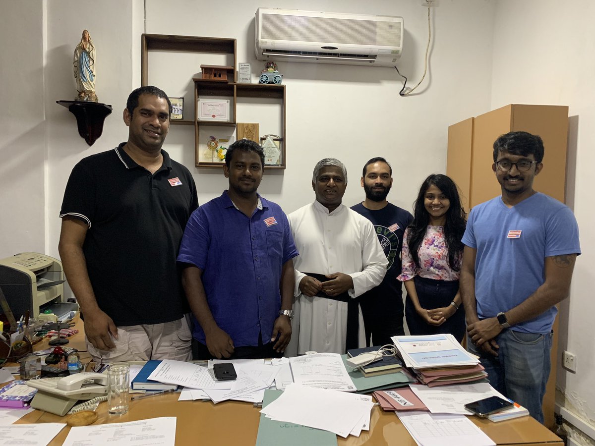 Met Father Lawrence who is heading the Seth Sarana arm of the archbishop’s house. We are informed of the ground level situation. #EasterAttackLK #SriLanka #LKA