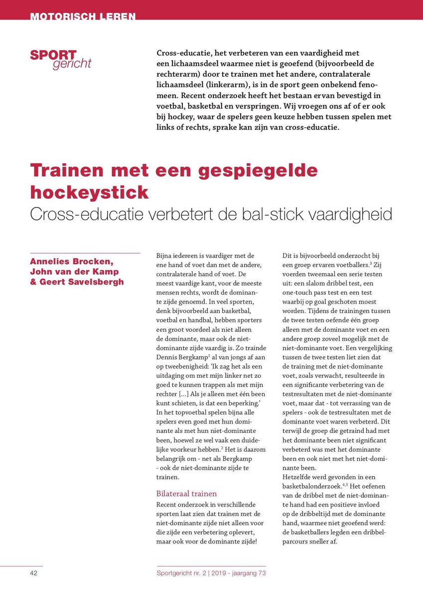 Athletic_Skills's tweet image. Als je van spelers betere hockeyers wilt maken &amp;amp; je voor wilt lopen op de rest, zorg dan dat je op de hoogte bent van de laatste praktisch en wetenschappelijk getoetste trainingstool: #ASMREV3RSE ! Nu te lezen in de nieuwste @SportGericht 
#ScienceBasedTraining @VU_FBW @KNHB_NL