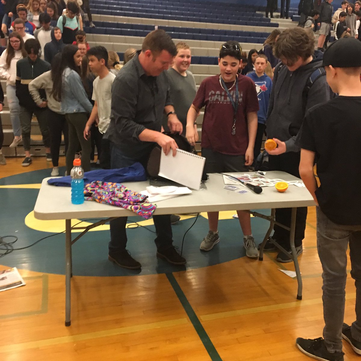 Hanging out with the amazing @RussPeakSpeaks at Rutland Senior Secondary - “Anything is Possible!” #motivation #imagination #navigation #determination #studentleaders