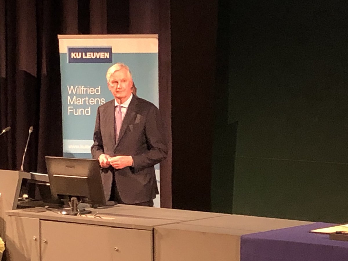 “Don't sacrifice the future for the present." - <a href="/MichelBarnier/">Michel Barnier</a> #wmartensfund #FutureOfEuropejj