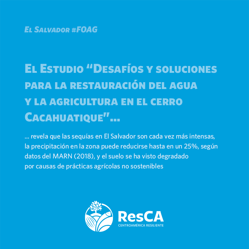 ResilienteCA's tweet photo. Este Estudio aportó evidencia por las cual era urgente la creación de los Fondos de Agua 🌊 y Agricultura 🌽 (#FOAG) en el Cerro de Cacahuatique. #ElSalvador 🇸🇻 #SomosResCA
¡Conoce qué son y cómo funcionarán! #ComunicadoDePrensa 👉 https://t.co/dCdIbpggdG https://t.co/MgqU9StZgn