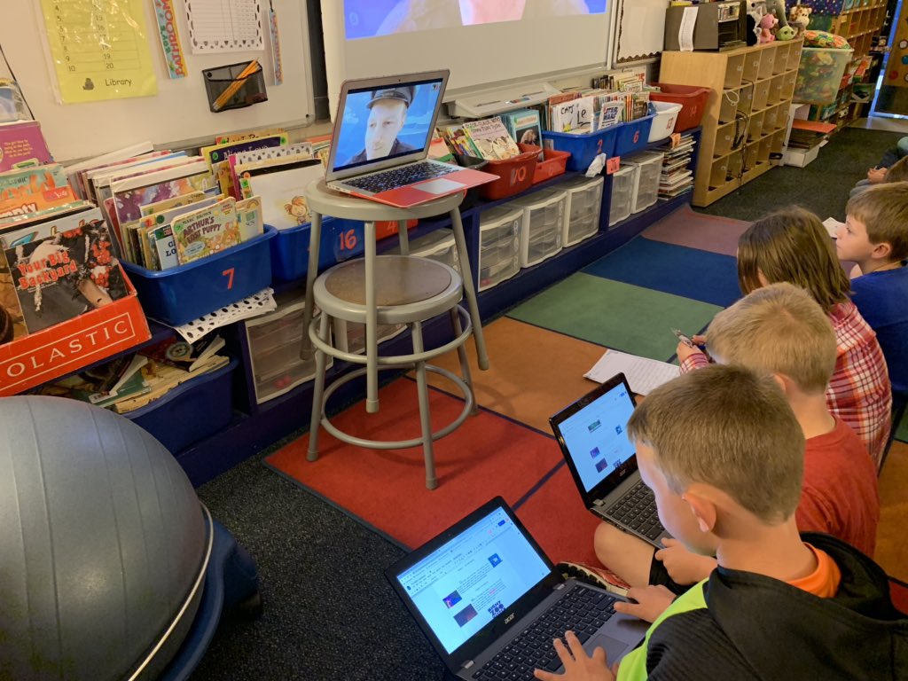 capper2teach's tweet image. Sharing our stories with @nightzookeeper Paul. Thanks for taking the time to skype with us!