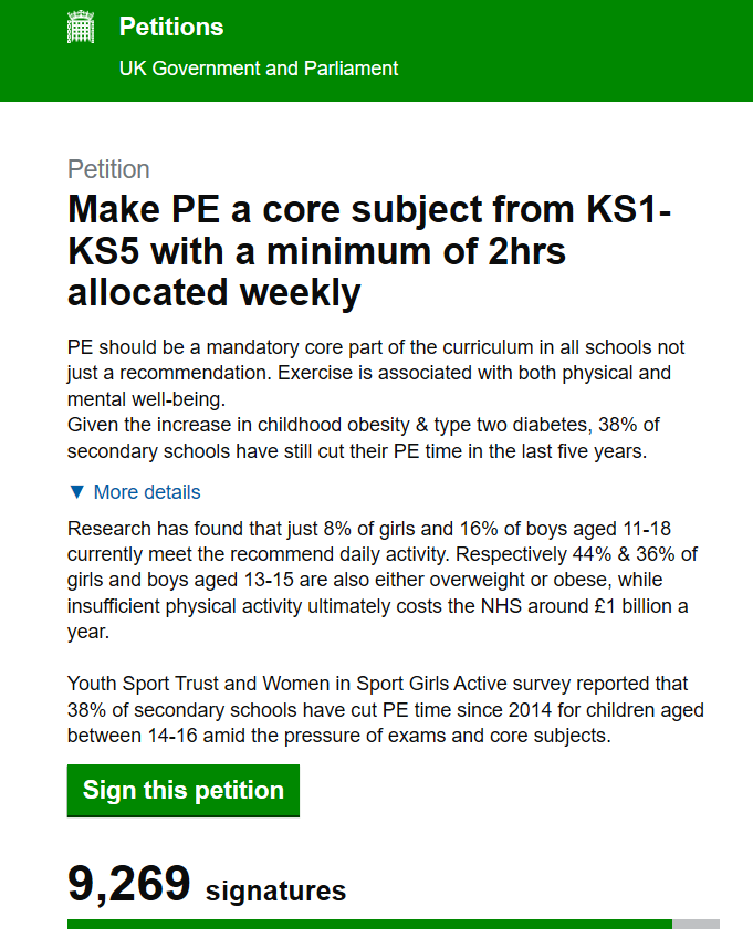 martin_radmore's tweet photo. #MakePECore Tweet the hashtag and get everyone to sign the petition to make PE a core subject and guarantee pupils 2 hours a week.
Get involved #PE #pe #teaching #schools #pechat https://t.co/sVoIaVZZ83