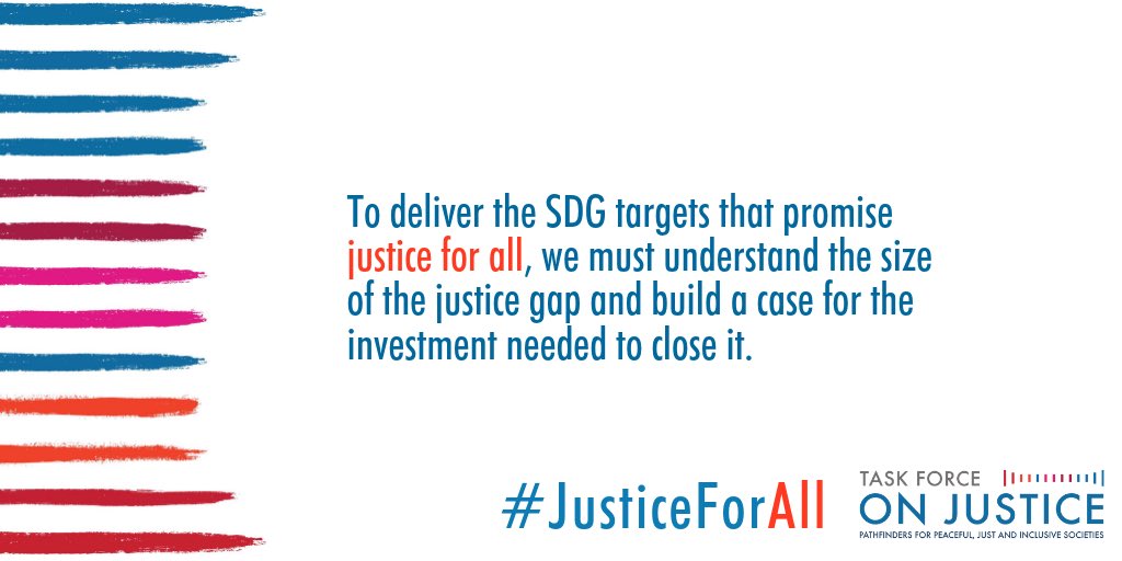 MaaikedeLangen's tweet image. Launched today: The #JusticeForAll report provides the first estimate of the global
#JusticeGap and makes the case for shifting from a model that provides justice for the
few, to one that delivers #JusticeForAll. Download the report now:
justice.sdg16.plus/report