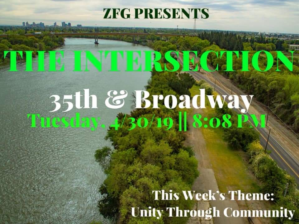 The Intersection returns tomorrow. Join <a href="/ZFGPromotions/">ZFG Promotions</a> and the neighbors at 35th &amp; Broadway for poetry, spoken word, community dialogue and more.