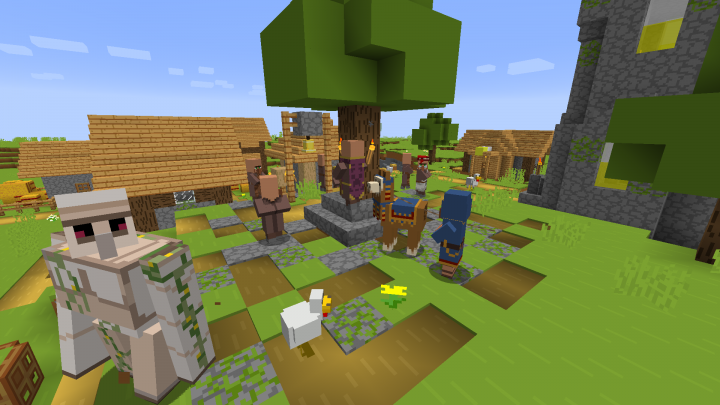 PlanetMinecraft's tweet photo. Do you like the textures used in Mojang's promo screenshots?! This texture pack by @RobotPantaloons strips the default #Minecraft textures down to bring you a simplistic and vibrant world as you see in the promo shots! Neat!

🦴Bare Bones Texture Pack: https://t.co/Woj39e37l2 https://t.co/PAkkUHVCjG